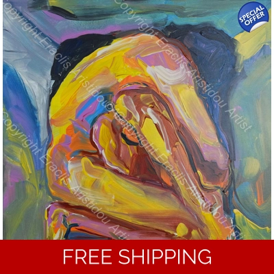 Colourful nude figures nude in a box 974